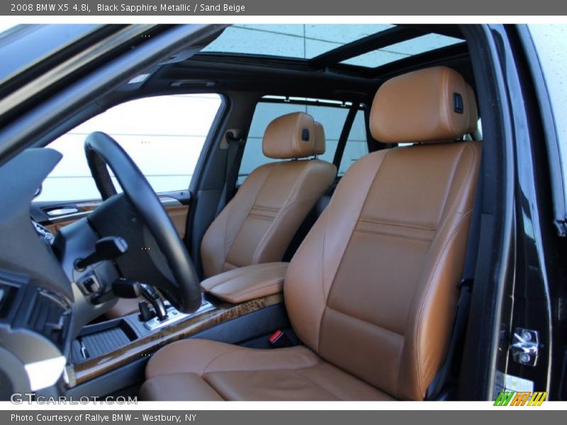 Black Sapphire Metallic / Sand Beige 2008 BMW X5 4.8i