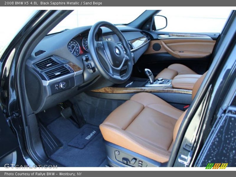 Black Sapphire Metallic / Sand Beige 2008 BMW X5 4.8i