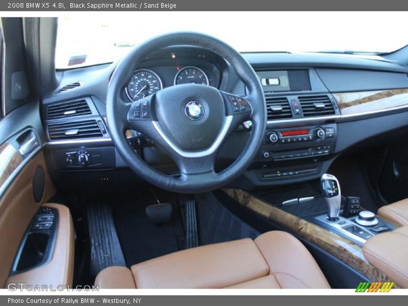 Black Sapphire Metallic / Sand Beige 2008 BMW X5 4.8i