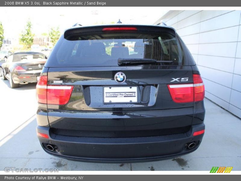 Black Sapphire Metallic / Sand Beige 2008 BMW X5 3.0si