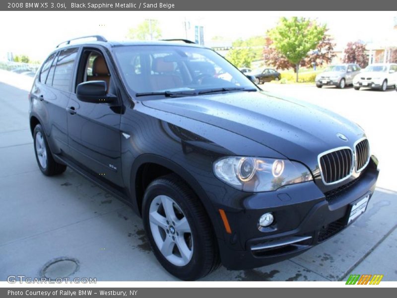 Black Sapphire Metallic / Sand Beige 2008 BMW X5 3.0si
