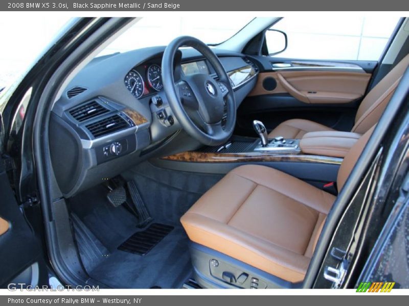 Black Sapphire Metallic / Sand Beige 2008 BMW X5 3.0si