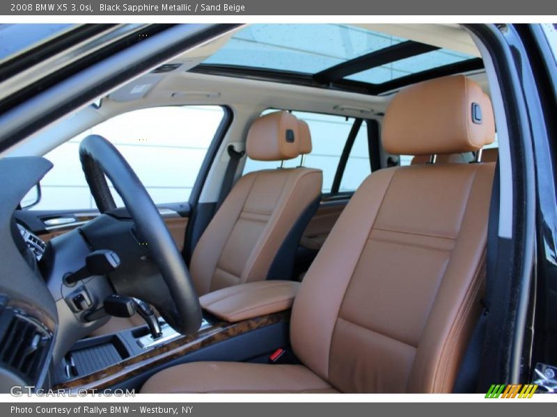 Black Sapphire Metallic / Sand Beige 2008 BMW X5 3.0si