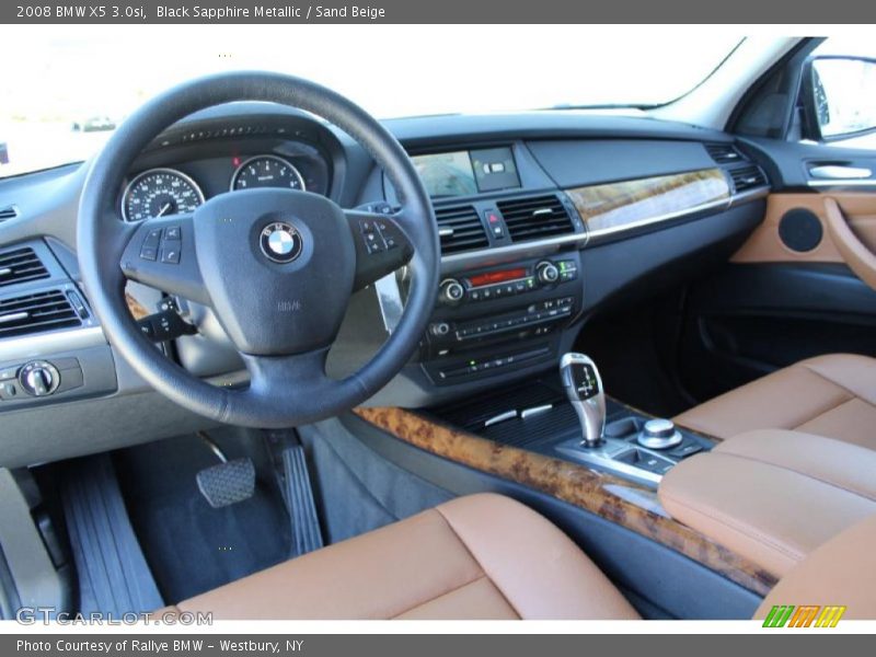 Black Sapphire Metallic / Sand Beige 2008 BMW X5 3.0si