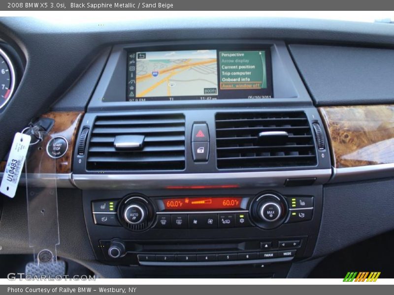 Black Sapphire Metallic / Sand Beige 2008 BMW X5 3.0si