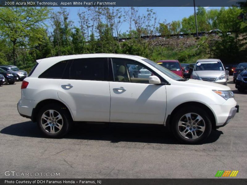 Aspen White Pearl / Parchment 2008 Acura MDX Technology