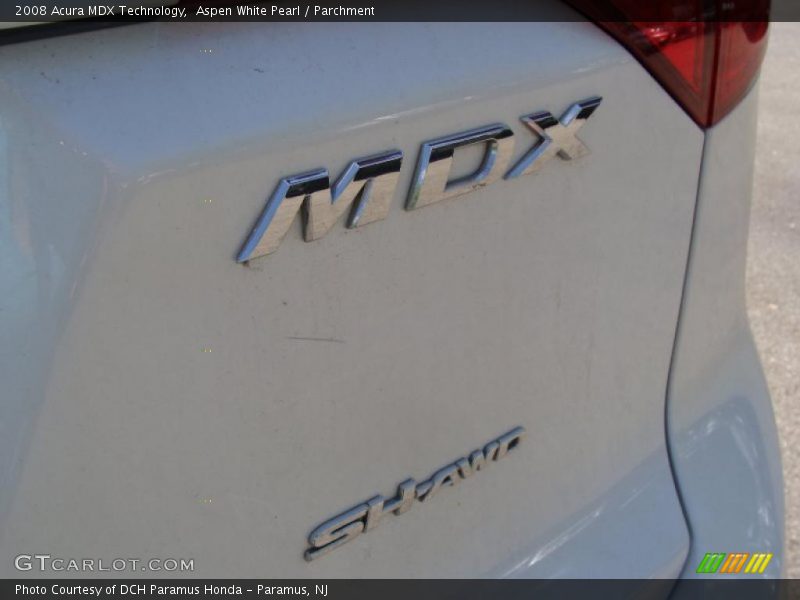 Aspen White Pearl / Parchment 2008 Acura MDX Technology