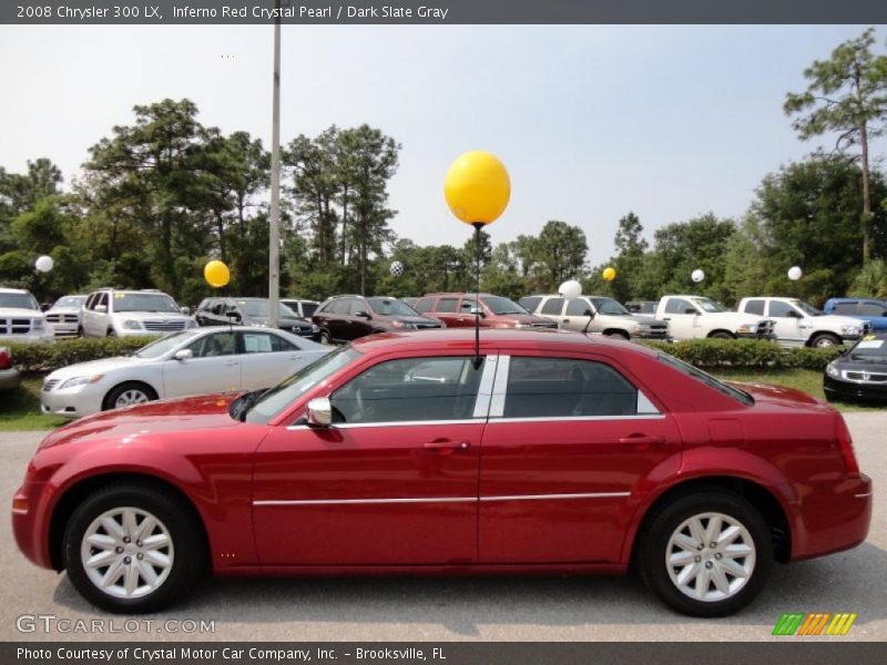 Inferno Red Crystal Pearl / Dark Slate Gray 2008 Chrysler 300 LX