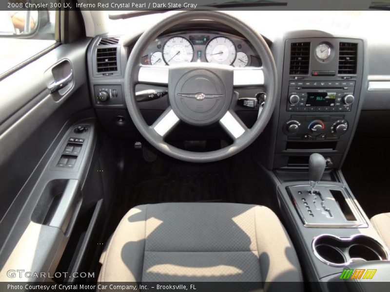 Inferno Red Crystal Pearl / Dark Slate Gray 2008 Chrysler 300 LX