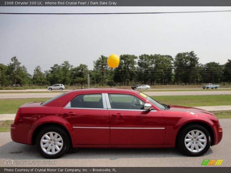 Inferno Red Crystal Pearl / Dark Slate Gray 2008 Chrysler 300 LX