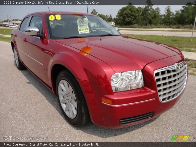 Inferno Red Crystal Pearl / Dark Slate Gray 2008 Chrysler 300 LX
