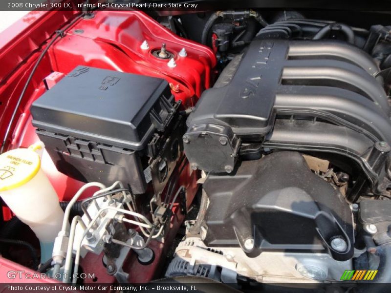 Inferno Red Crystal Pearl / Dark Slate Gray 2008 Chrysler 300 LX
