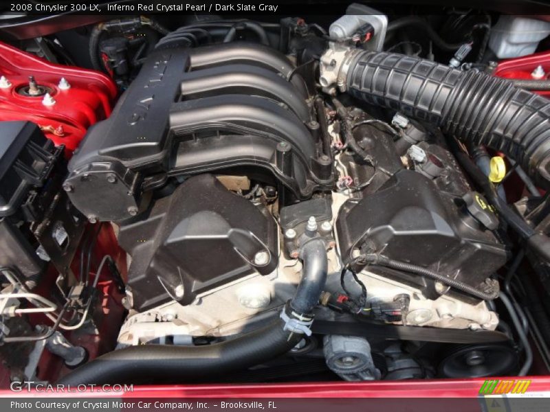 Inferno Red Crystal Pearl / Dark Slate Gray 2008 Chrysler 300 LX