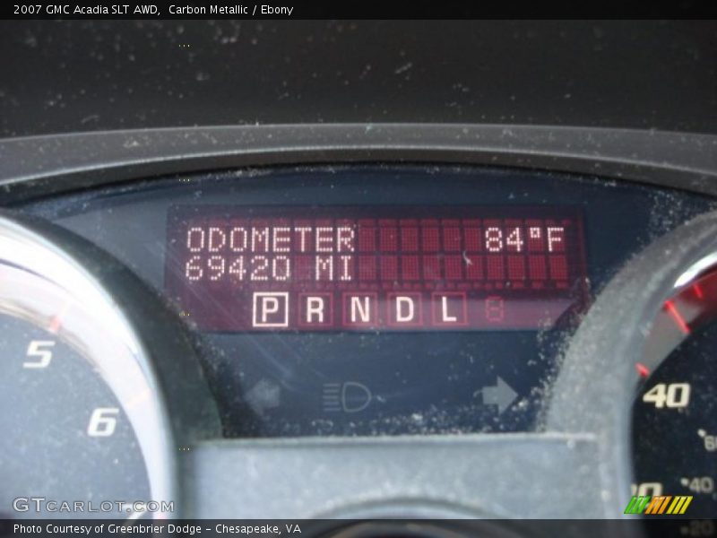 Carbon Metallic / Ebony 2007 GMC Acadia SLT AWD