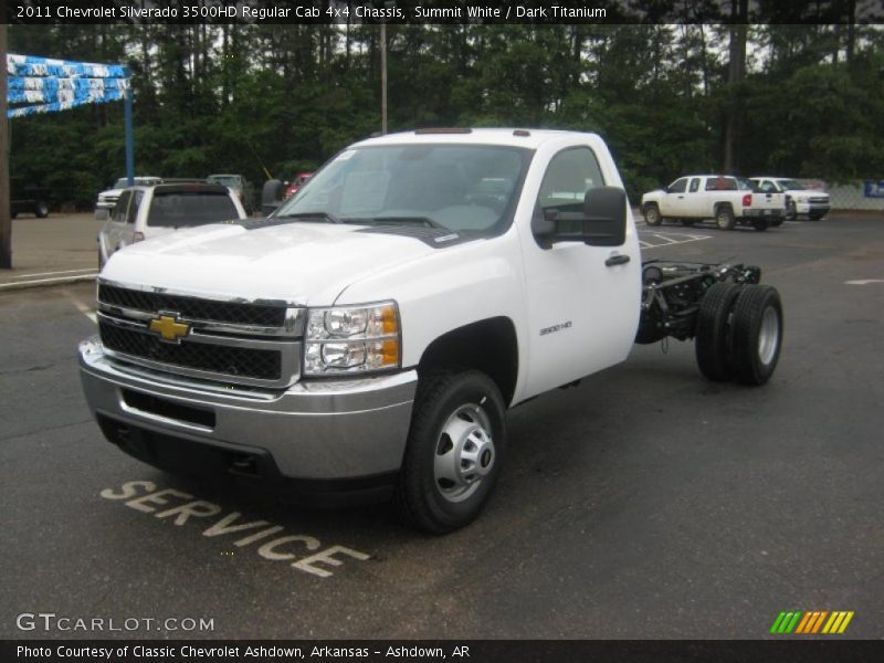 Summit White / Dark Titanium 2011 Chevrolet Silverado 3500HD Regular Cab 4x4 Chassis