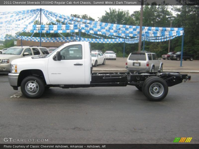 Summit White / Dark Titanium 2011 Chevrolet Silverado 3500HD Regular Cab 4x4 Chassis