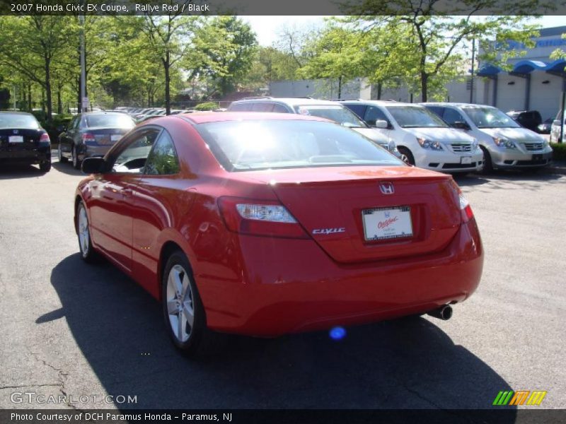 Rallye Red / Black 2007 Honda Civic EX Coupe