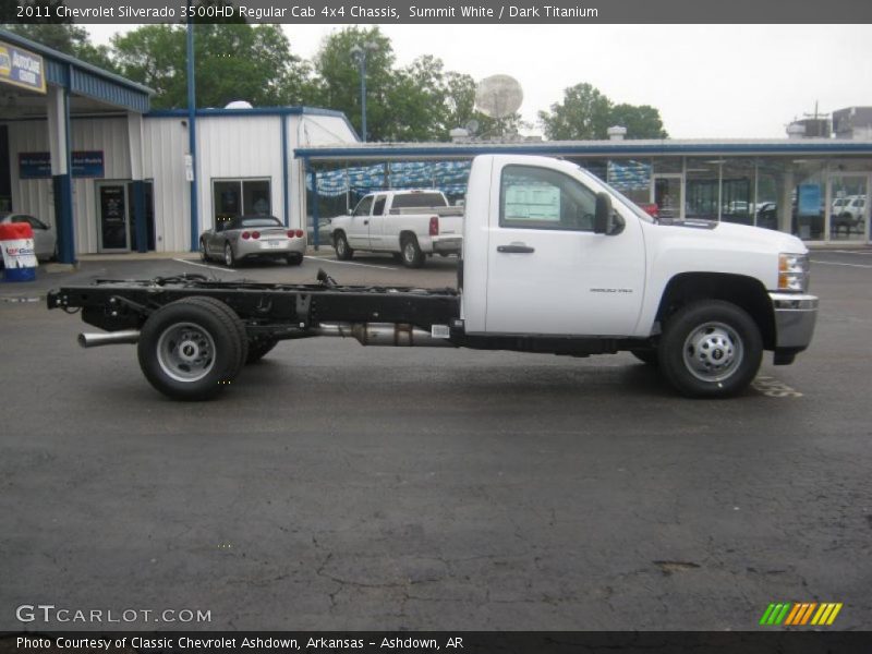 Summit White / Dark Titanium 2011 Chevrolet Silverado 3500HD Regular Cab 4x4 Chassis