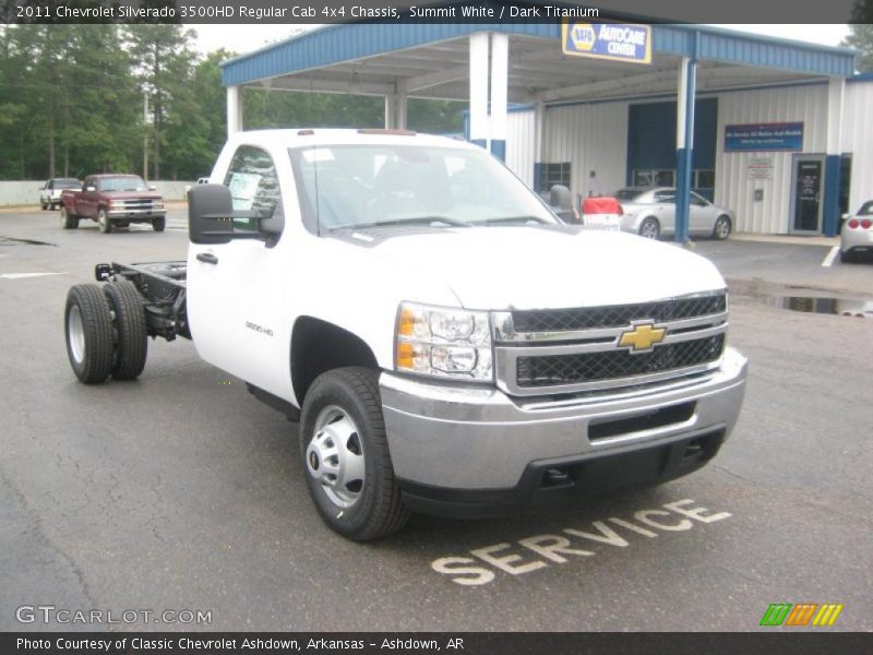 Summit White / Dark Titanium 2011 Chevrolet Silverado 3500HD Regular Cab 4x4 Chassis