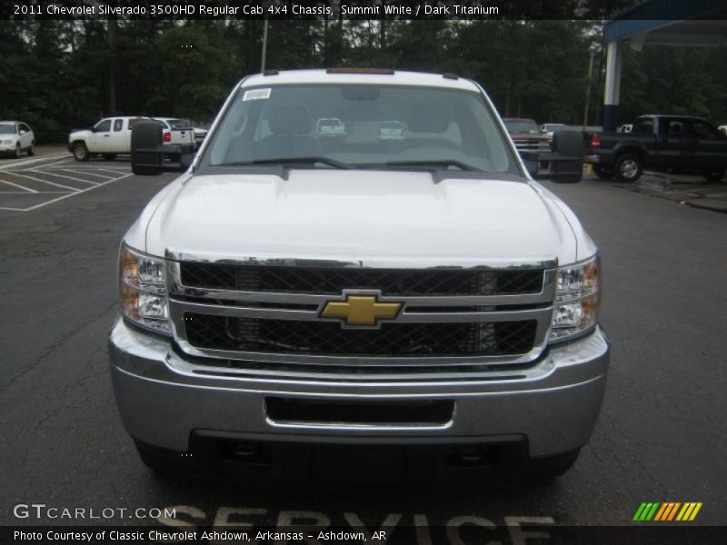 Summit White / Dark Titanium 2011 Chevrolet Silverado 3500HD Regular Cab 4x4 Chassis