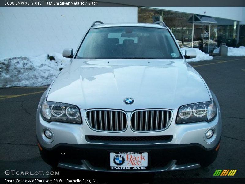 Titanium Silver Metallic / Black 2008 BMW X3 3.0si