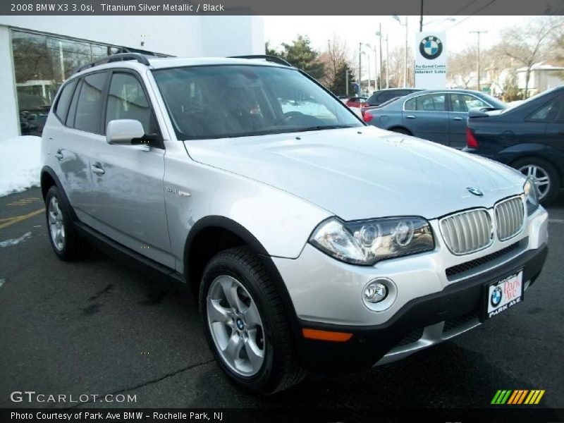Titanium Silver Metallic / Black 2008 BMW X3 3.0si