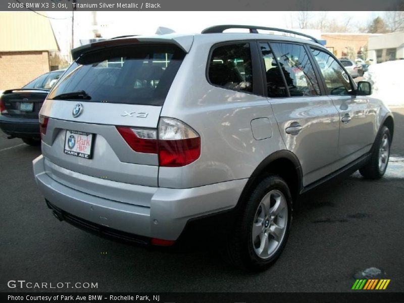 Titanium Silver Metallic / Black 2008 BMW X3 3.0si
