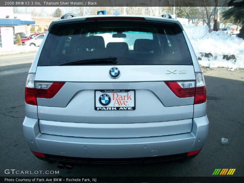 Titanium Silver Metallic / Black 2008 BMW X3 3.0si