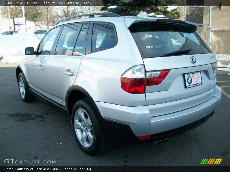 Titanium Silver Metallic / Black 2008 BMW X3 3.0si