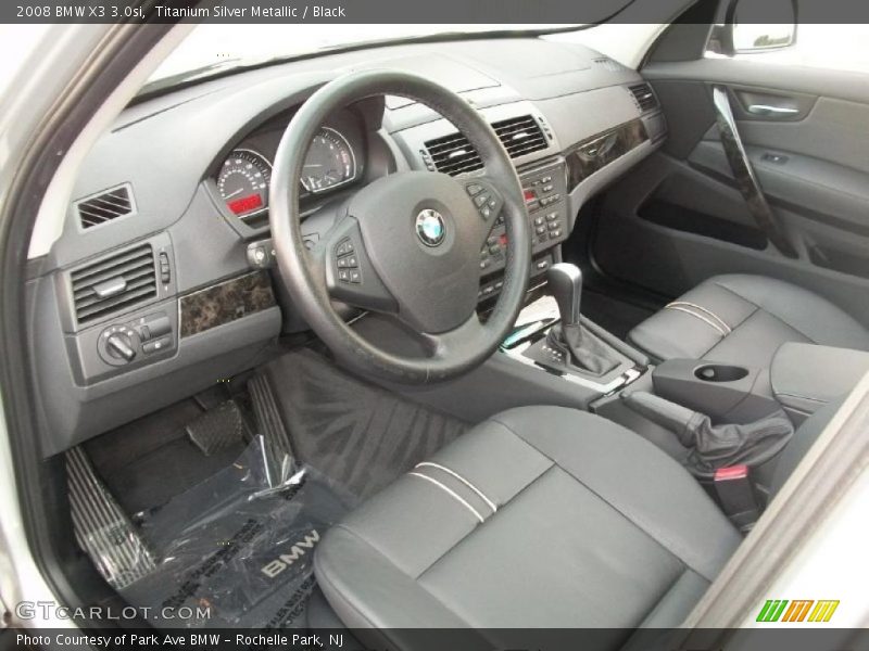 Titanium Silver Metallic / Black 2008 BMW X3 3.0si
