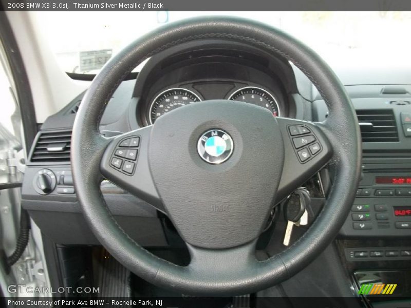 Titanium Silver Metallic / Black 2008 BMW X3 3.0si
