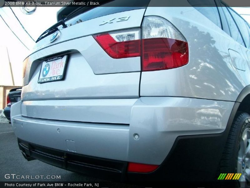 Titanium Silver Metallic / Black 2008 BMW X3 3.0si