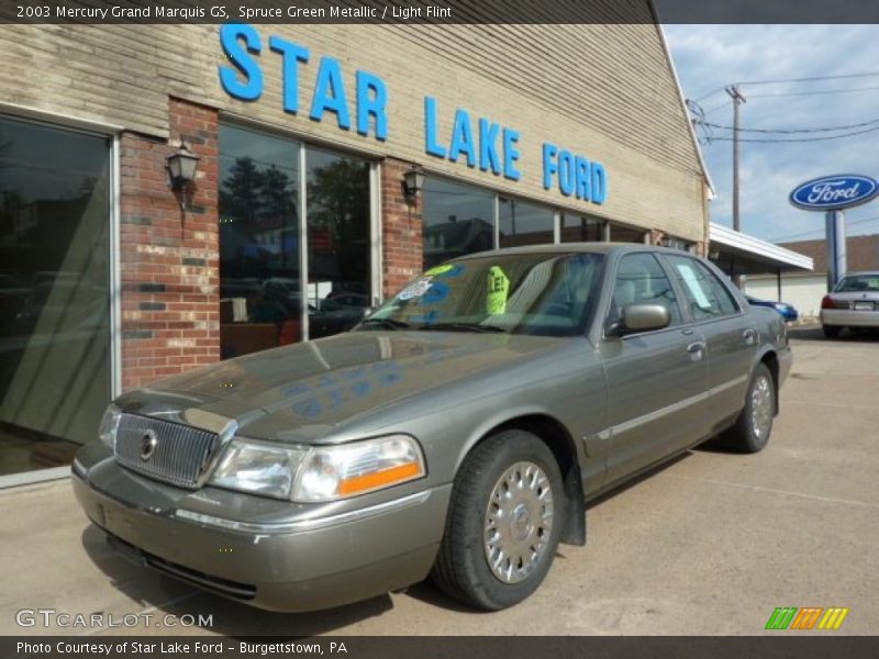 Spruce Green Metallic / Light Flint 2003 Mercury Grand Marquis GS