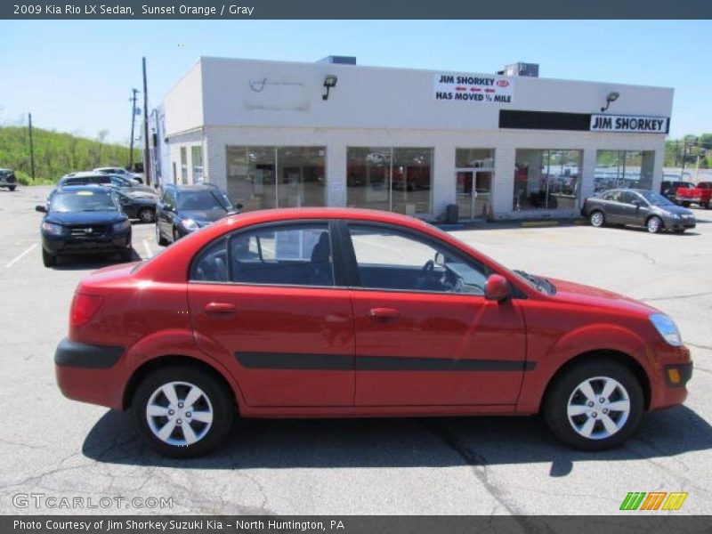 Sunset Orange / Gray 2009 Kia Rio LX Sedan