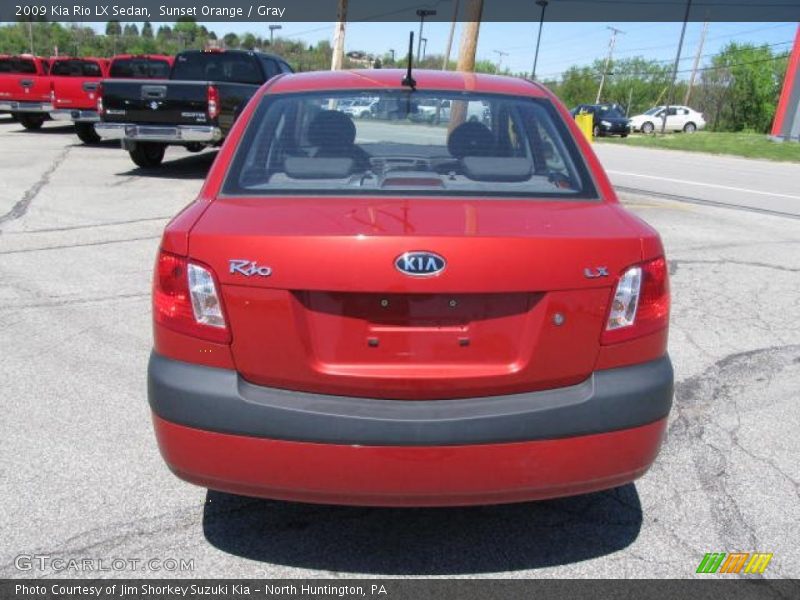 Sunset Orange / Gray 2009 Kia Rio LX Sedan