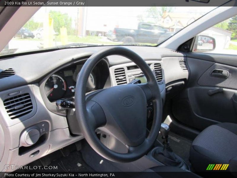 Sunset Orange / Gray 2009 Kia Rio LX Sedan