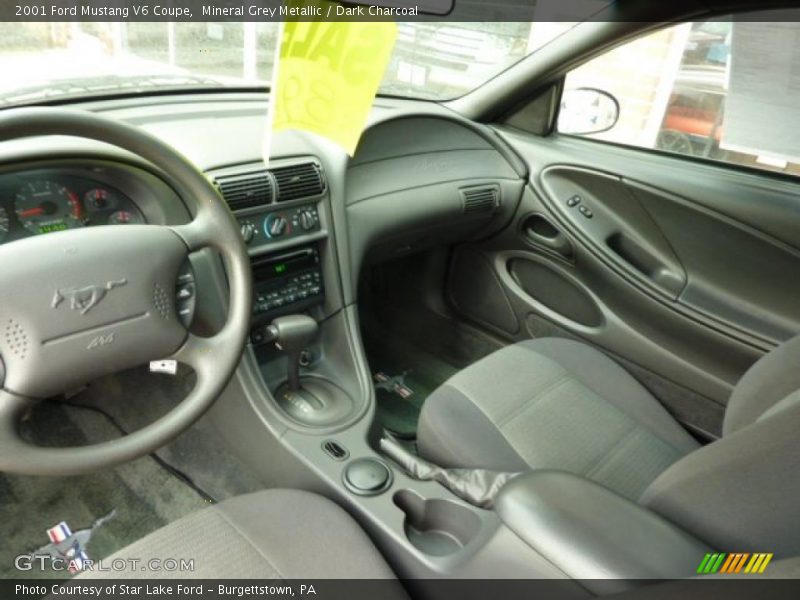 Mineral Grey Metallic / Dark Charcoal 2001 Ford Mustang V6 Coupe