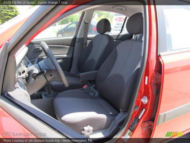 Sunset Orange / Gray 2009 Kia Rio LX Sedan