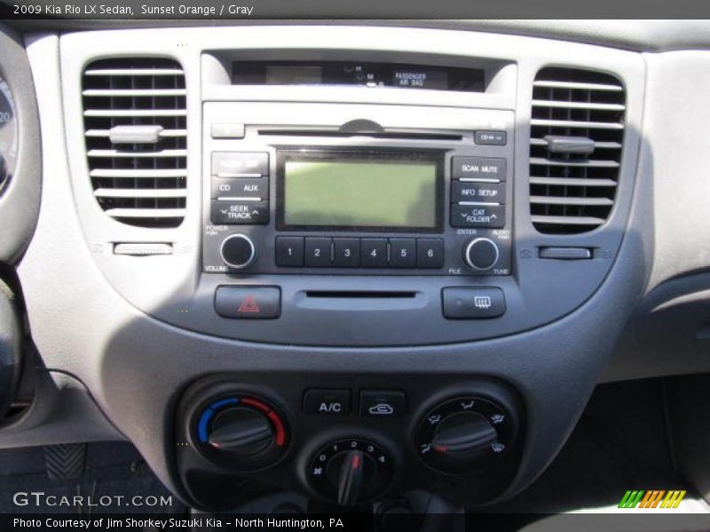 Sunset Orange / Gray 2009 Kia Rio LX Sedan