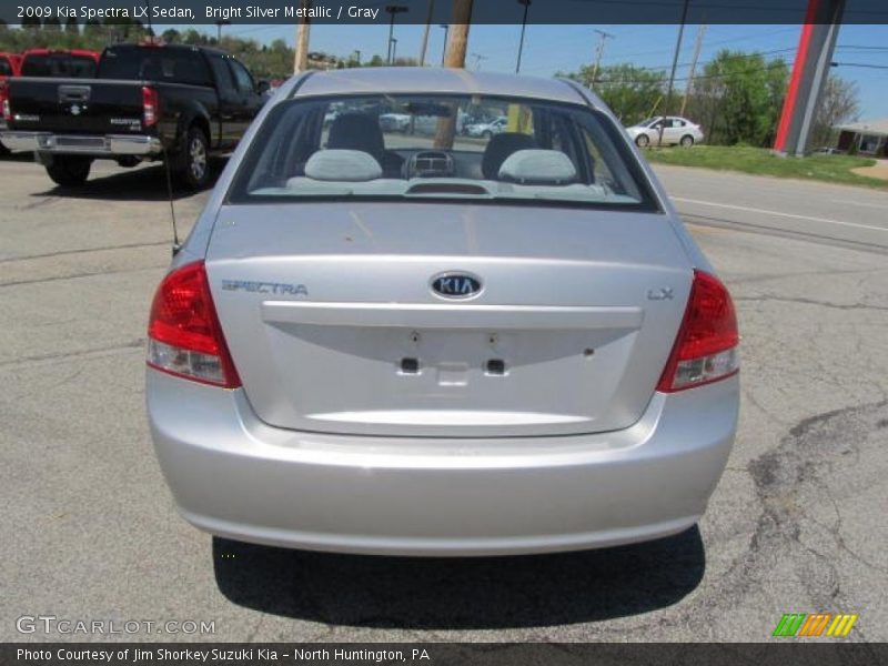 Bright Silver Metallic / Gray 2009 Kia Spectra LX Sedan