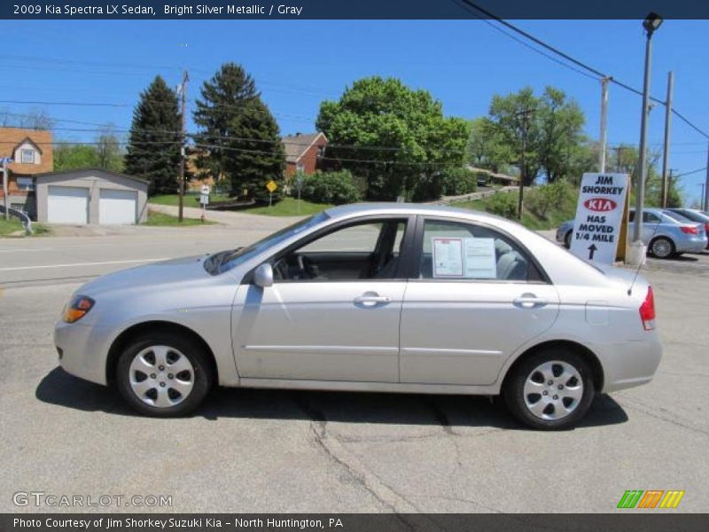 Bright Silver Metallic / Gray 2009 Kia Spectra LX Sedan