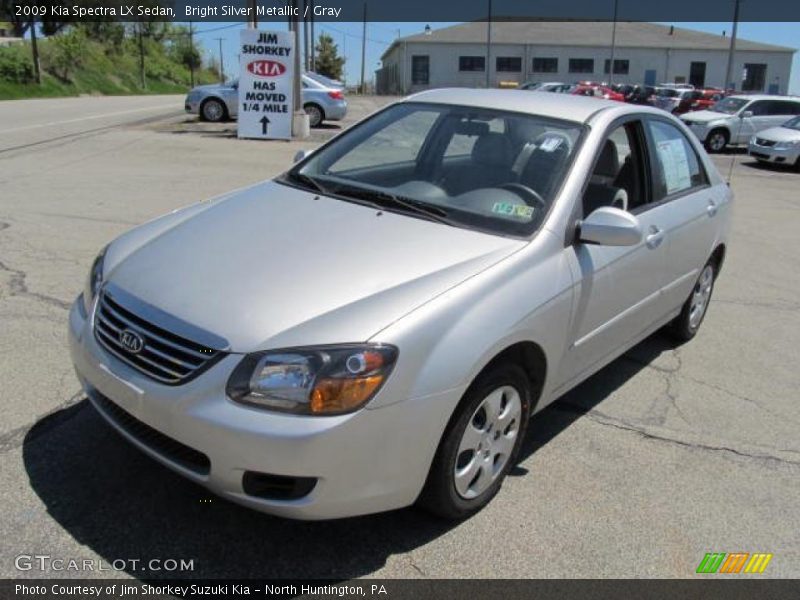 Bright Silver Metallic / Gray 2009 Kia Spectra LX Sedan