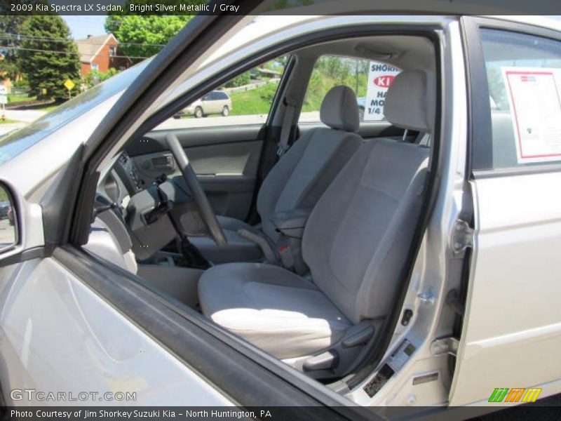 Bright Silver Metallic / Gray 2009 Kia Spectra LX Sedan