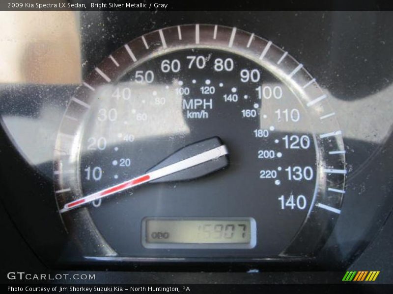 Bright Silver Metallic / Gray 2009 Kia Spectra LX Sedan