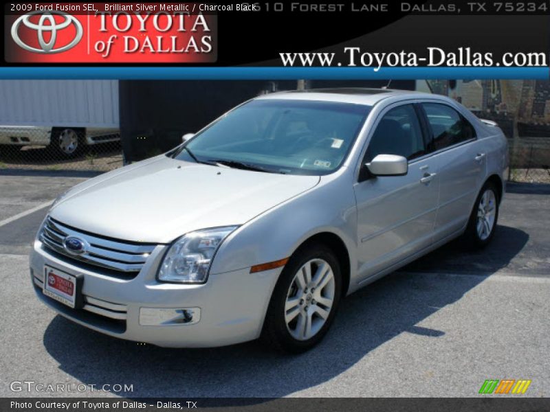 Brilliant Silver Metallic / Charcoal Black 2009 Ford Fusion SEL