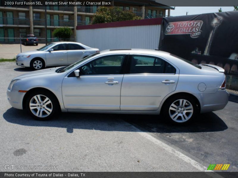 Brilliant Silver Metallic / Charcoal Black 2009 Ford Fusion SEL