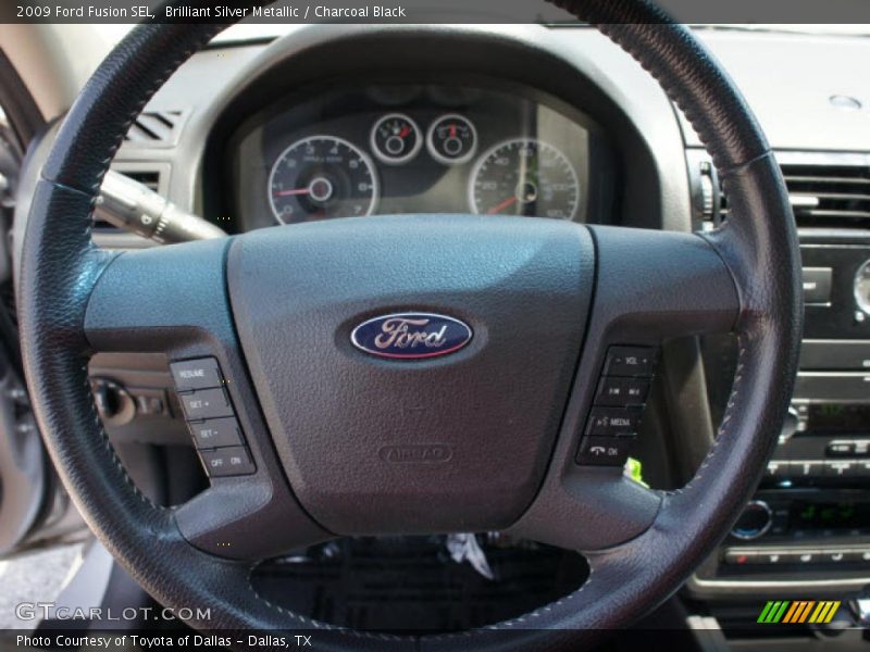 Brilliant Silver Metallic / Charcoal Black 2009 Ford Fusion SEL