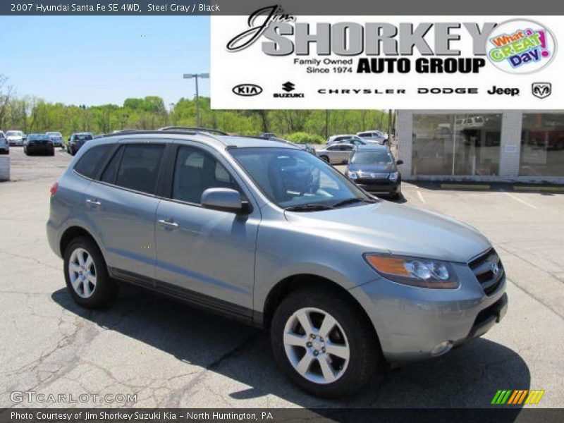 Steel Gray / Black 2007 Hyundai Santa Fe SE 4WD
