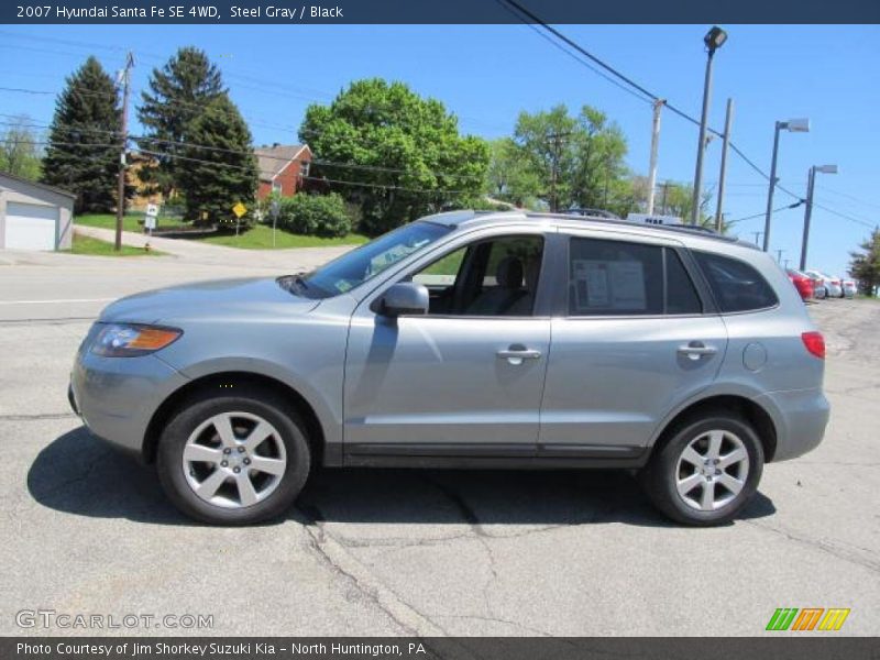 Steel Gray / Black 2007 Hyundai Santa Fe SE 4WD