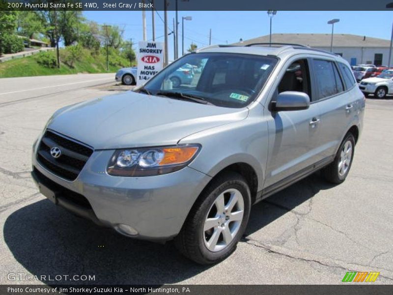 Steel Gray / Black 2007 Hyundai Santa Fe SE 4WD